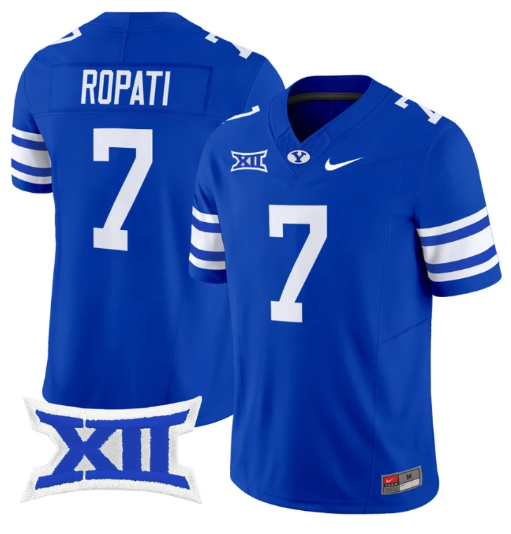 Hinckley Ropati Jersey #7 BYU Cougars Vapor Limited College Football Stitched Royal by My Store