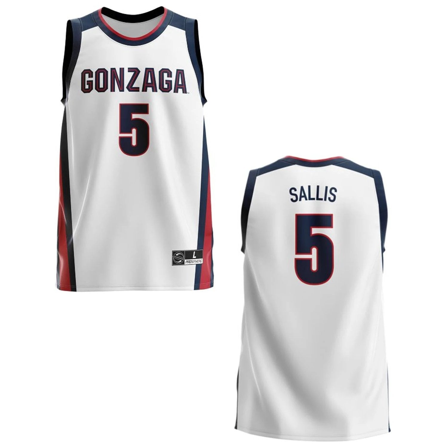 Hunter Sallis Jersey Gonzaga Bulldogs College Basketball White #51 by My store basketball