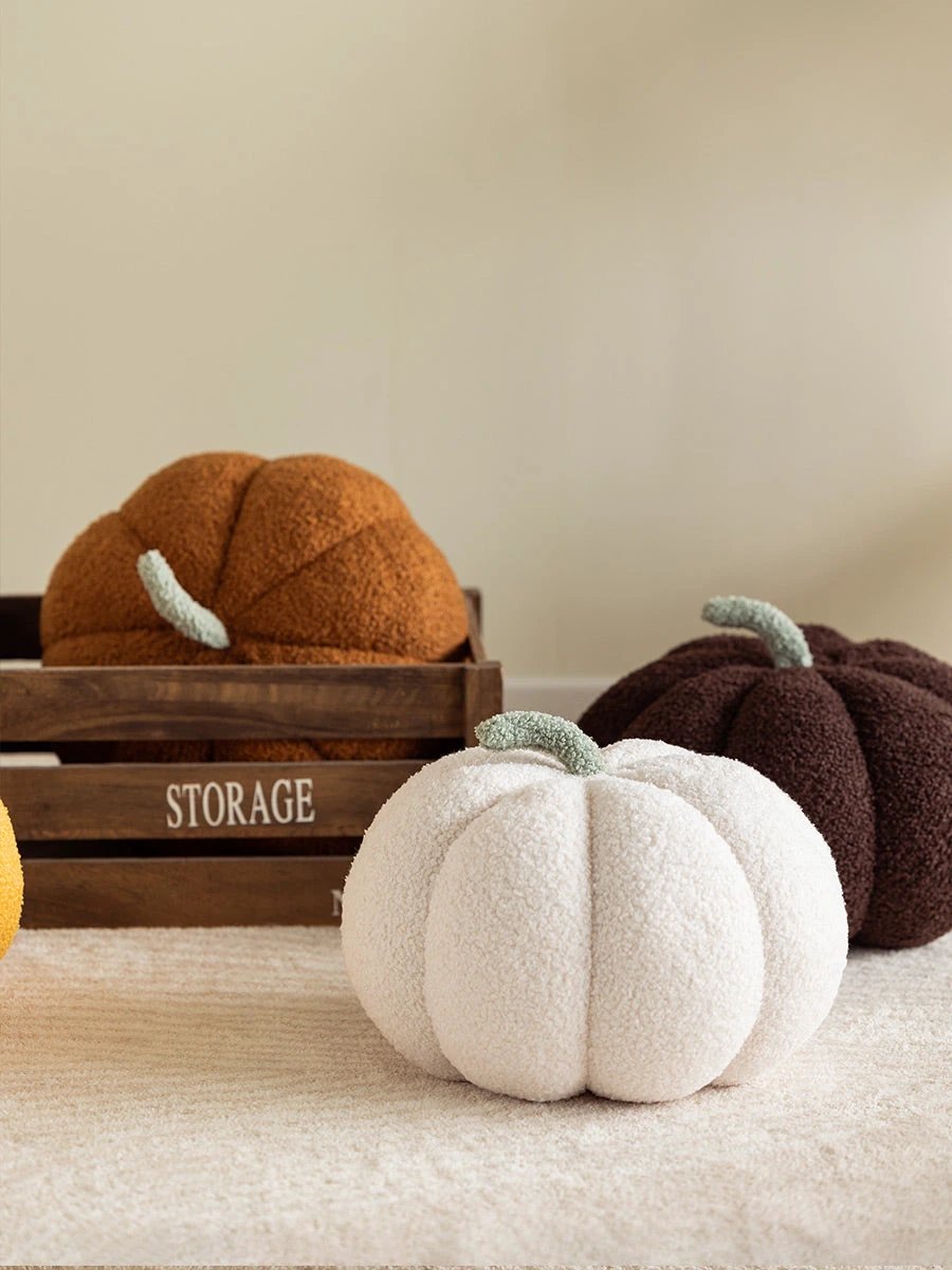 Fluffy Pumpkin Cushion by Bowlift