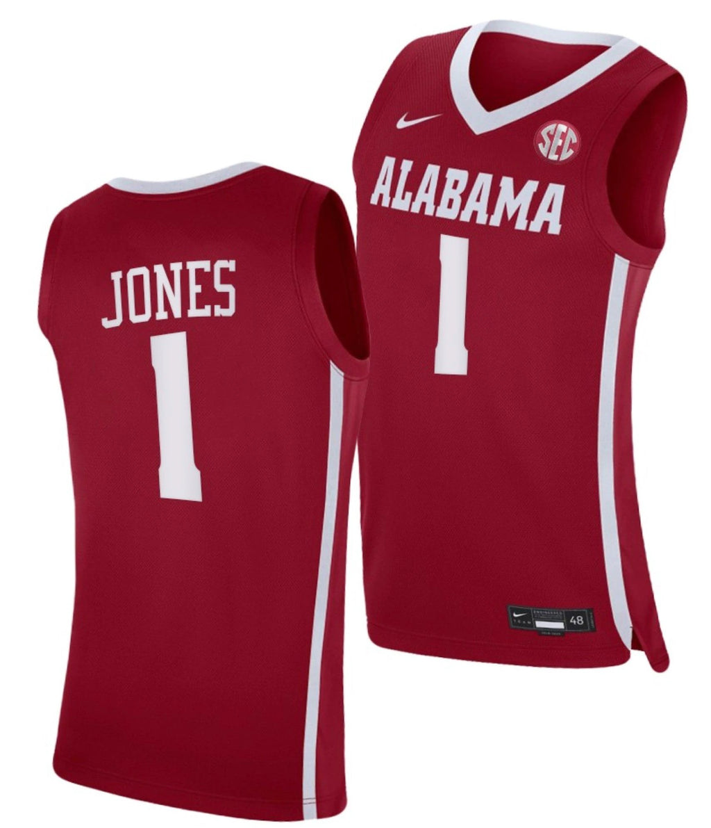 Herbert Jones Jersey Alabama Crimson Tide College Basketball Red #1 by My store basketball