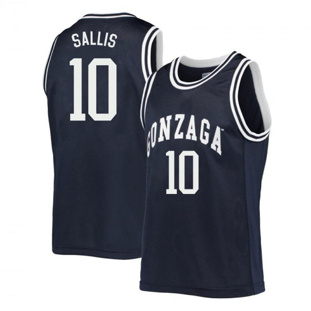 Hunter Sallis Jersey Gonzaga Bulldogs College Basketball Navy #101 by My store basketball