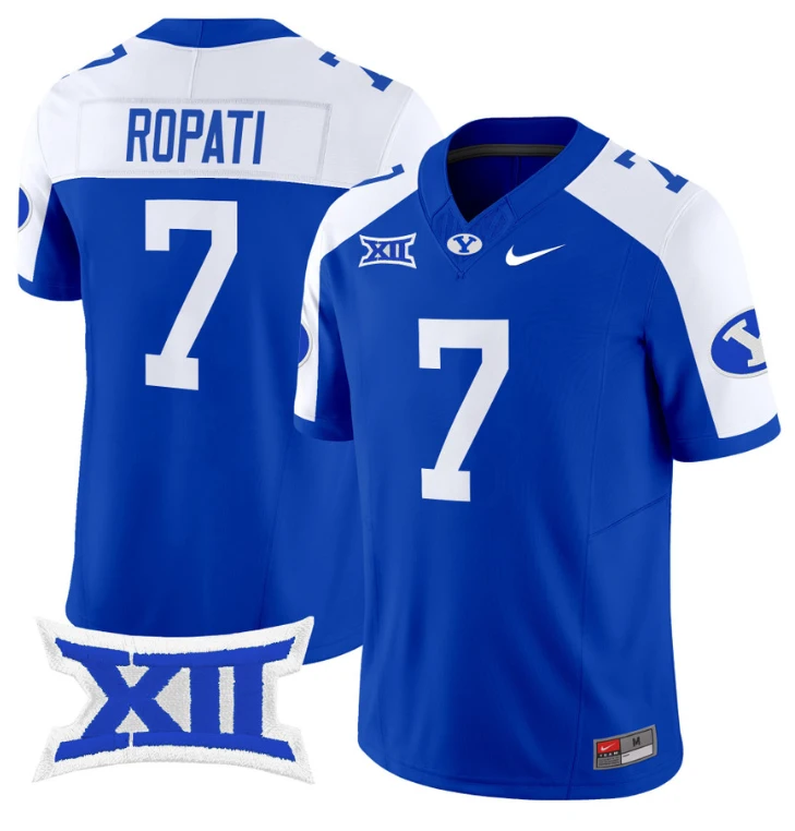 Hinckley Ropati Jersey #7 BYU Cougars Vapor Limited College Football Stitched Royal Alternate by My Store