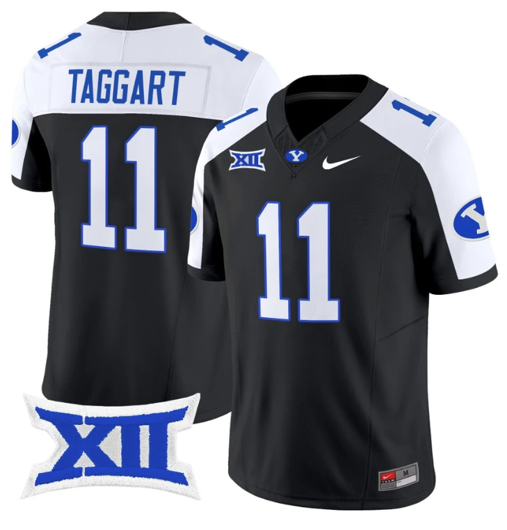 Harrison Taggart Jersey #11 BYU Cougars Vapor Limited College Football Stitched Black Alternate by My Store