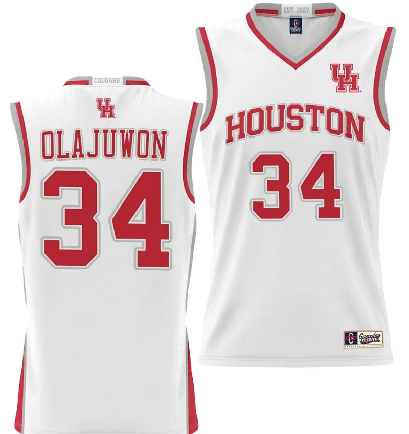 Hakeem Olajuwon Jersey #34 Houston Cougars NIL College Basketball Lightweight White by My store basketball