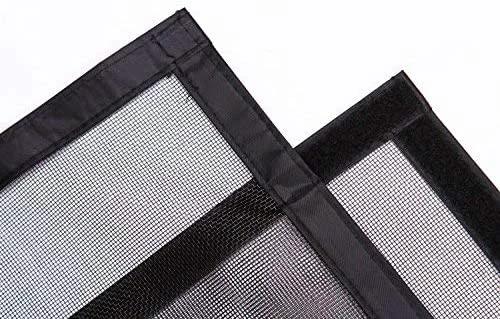 Nayira Magnetic Screen Door Fiberglass-Keep Bugs Out Let Fresh Air In-New Upgraded Magnets-Durable Fiberglass Mesh Curtain with Weights in Bottom-Full Frame Velcro-Fits Door up to 36''x82'' by flagsshop