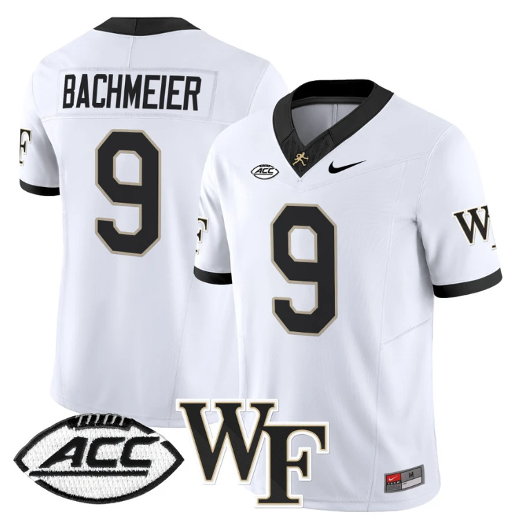 Hank Bachmeier Jersey #9 Wake Forest Demon Deacons 2024 Stitched White by My Store