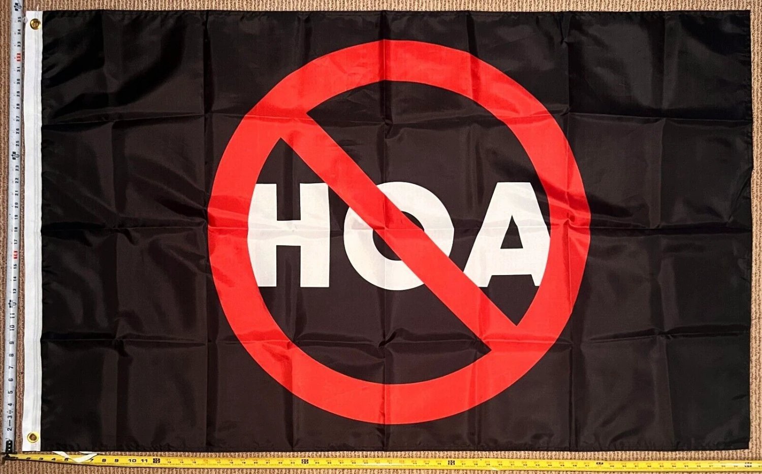 HOA Flag America Man Cave Defund The HOA Home Owners Sign USA 3x5' by flagsjustdoit