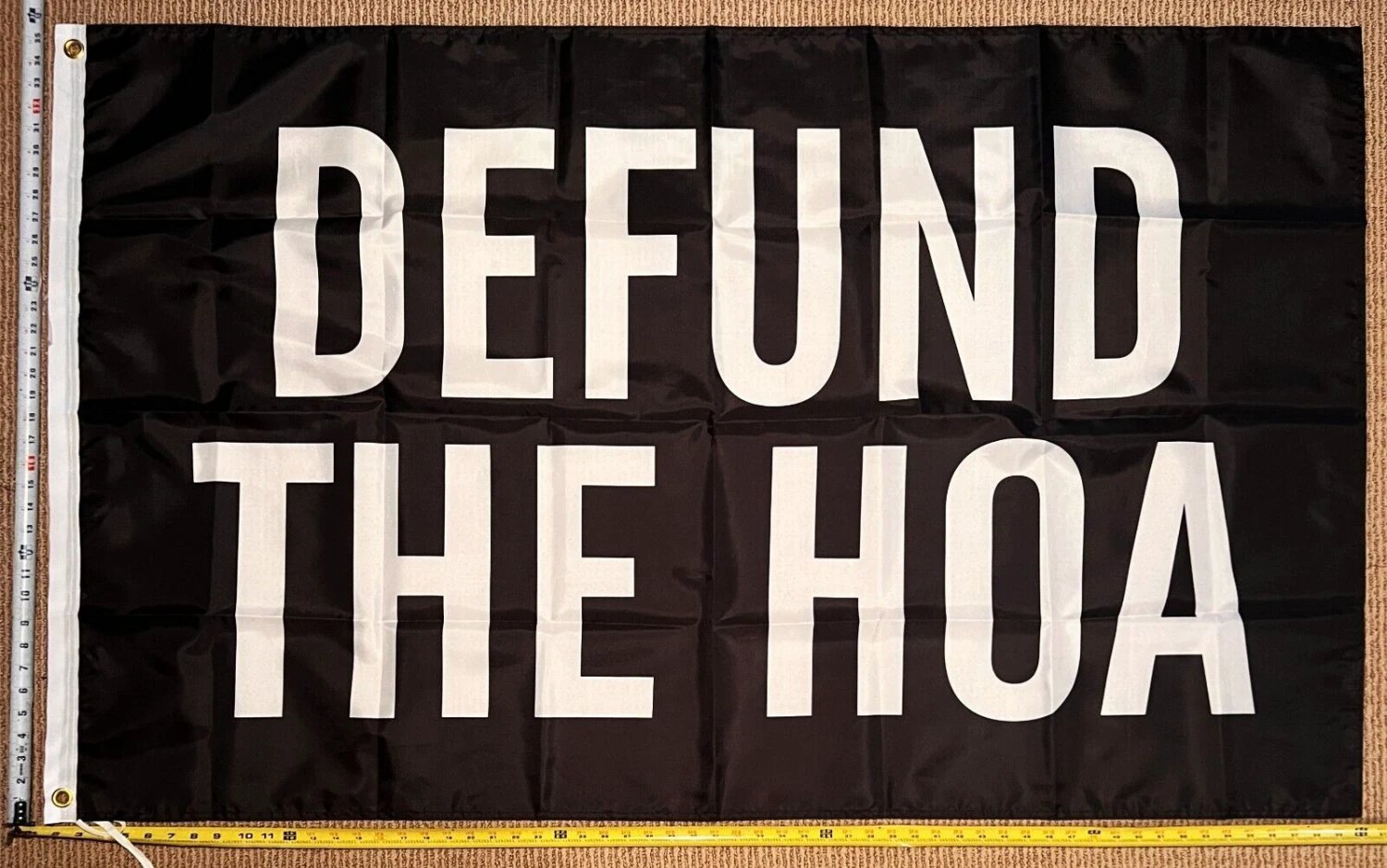 HOA Flag America Man Cave Defund The HOA Home Owners Sign USA 3x5ft by flagsjustdoit