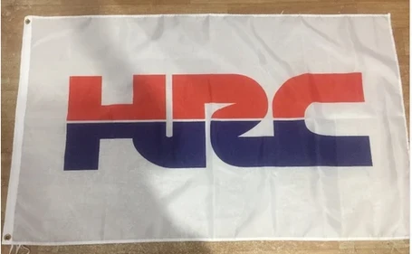 Custom Honda Flags- Honda HRC Flag -3x5 FT-100% polyester-4 Metal Grommets by flagsshop