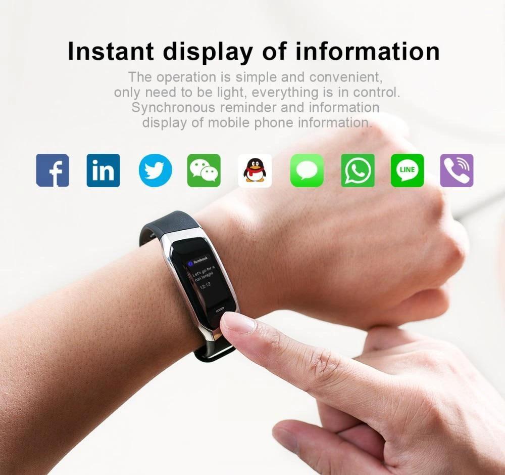 Fitband Smart Watch Waterproof Blood Pressure Oxygen Heart Rate Monitor Sport Bracelet by BowLift