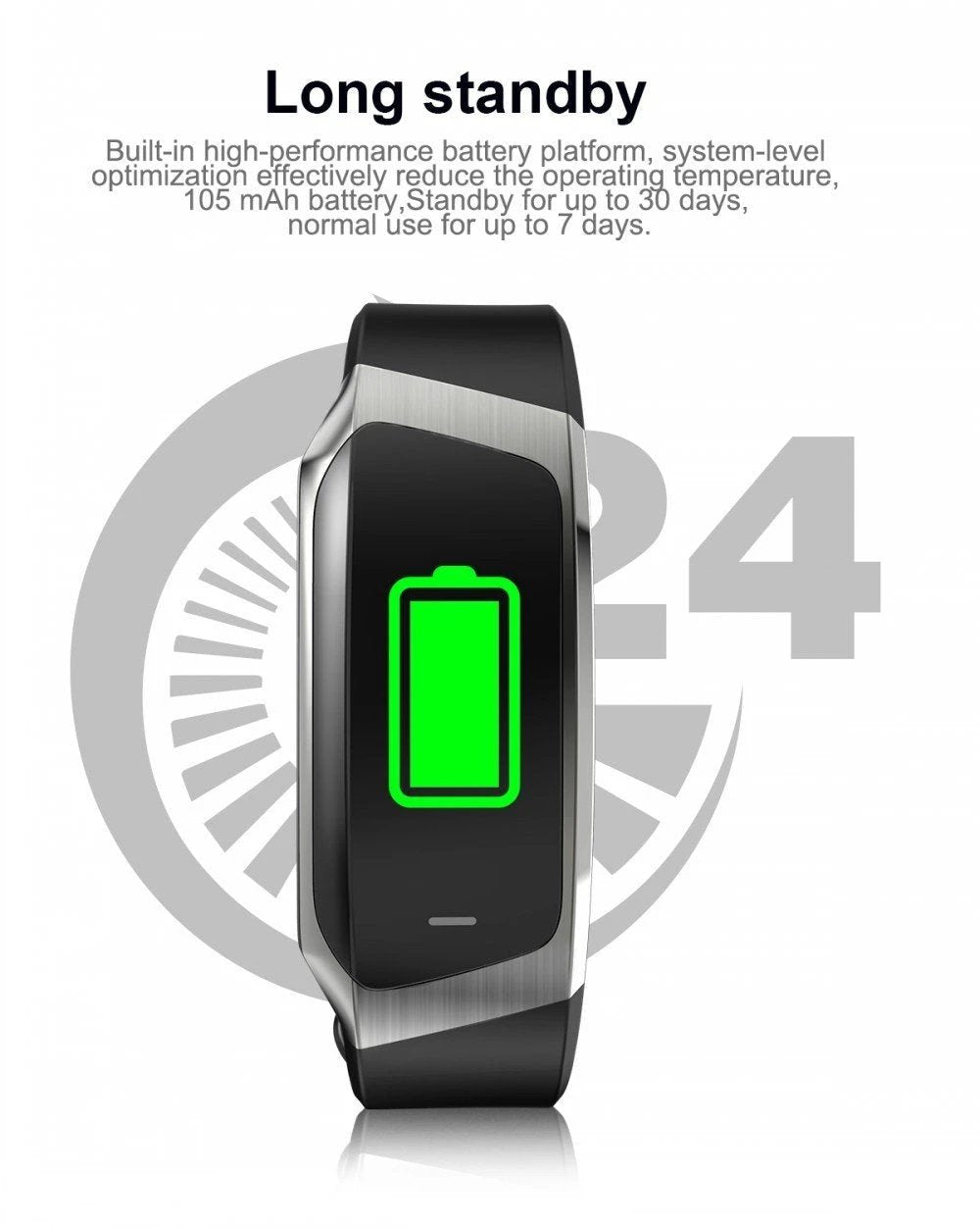 Fitband Smart Watch Waterproof Blood Pressure Oxygen Heart Rate Monitor Sport Bracelet by BowLift