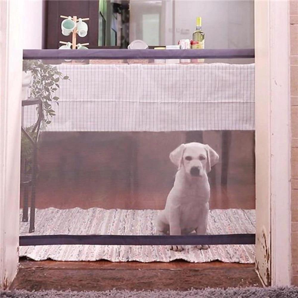 Portable Magic mesh Dog pet Gate Baby Gate by BowLift