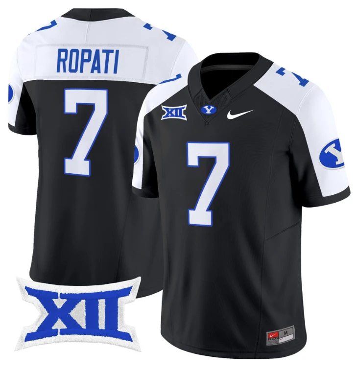 Hinckley Ropati Jersey #7 BYU Cougars Vapor Limited College Football Stitched Black Alternate by My Store