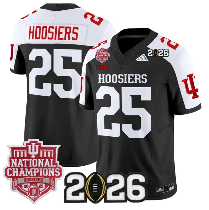 Hoosiers Jersey #25 Hoosiers 2025 National Champions 2026 Patch Stitched by My Store NCAA Football Jerseys