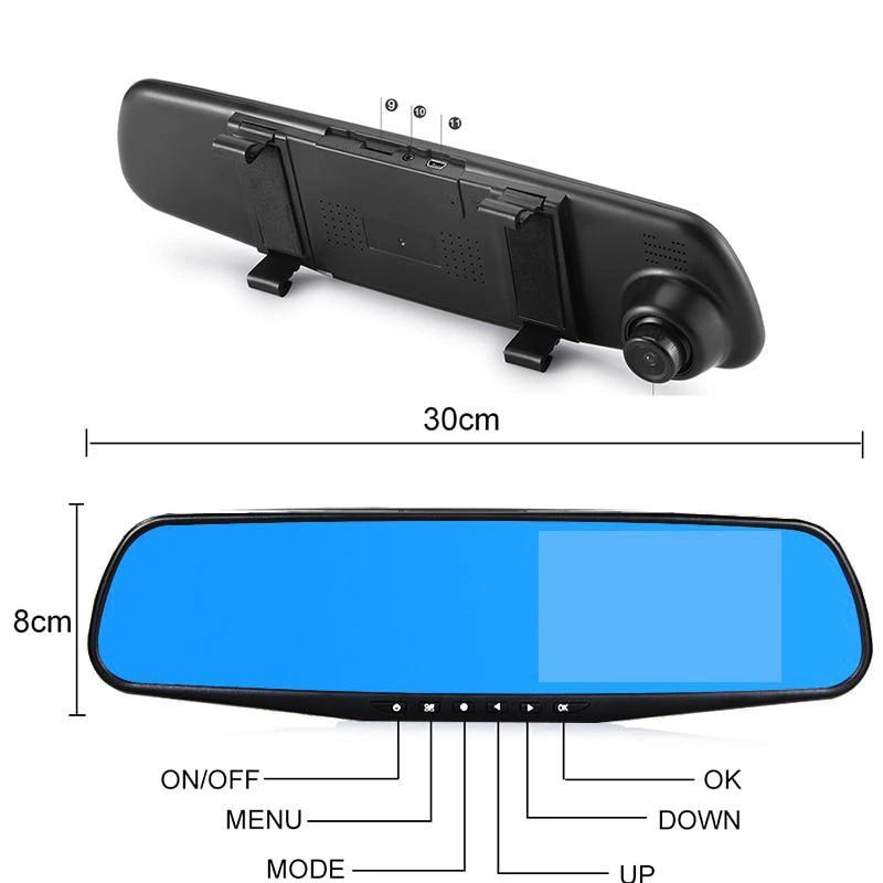 Dual Lens DashCam Vehicle Front and Rear Car Camera HD 1080P Video Recorder by BowLift
