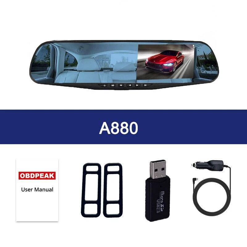 Dual Lens DashCam Vehicle Front and Rear Car Camera HD 1080P Video Recorder by BowLift