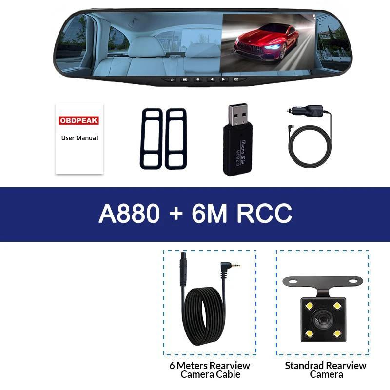 Dual Lens DashCam Vehicle Front and Rear Car Camera HD 1080P Video Recorder by BowLift