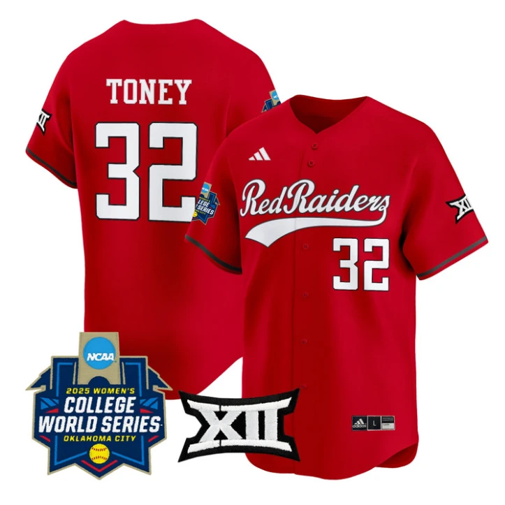 Hailey Toney Jersey #32 Texas Tech Red Raiders 2025 World Series Stitched White by My Store