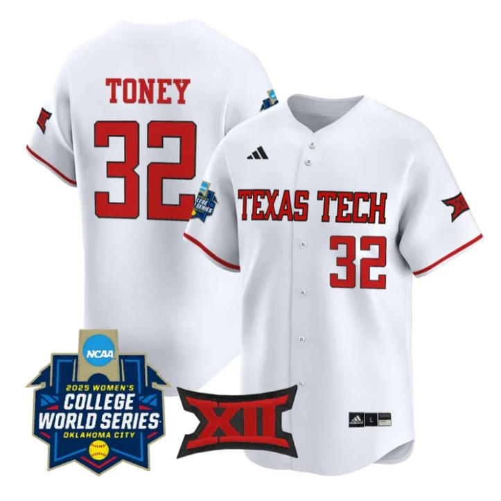 Hailey Toney Jersey #32 Texas Tech Red Raiders 2025 World Series Stitched White by My Store