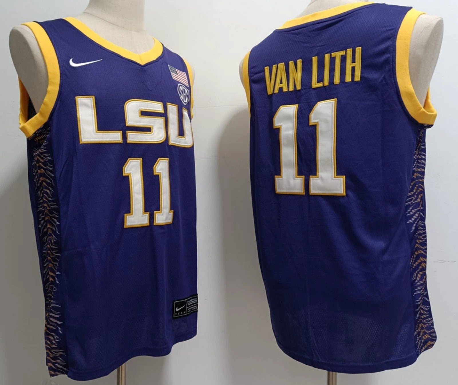 Hailey Van Lith Jersey #11 Lsu Tigers College Basketball Stitched Purple by My store basketball