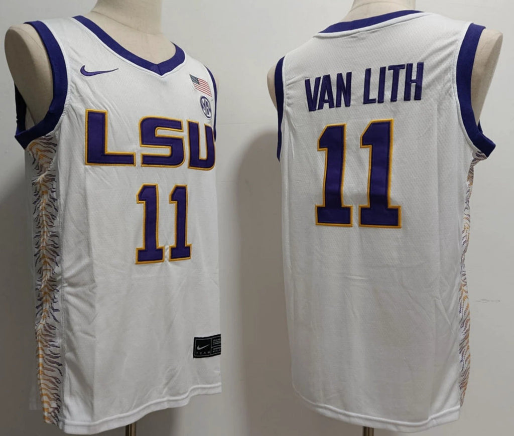 Hailey Van Lith Jersey #11 Lsu Tigers College Basketball Stitched White by My store basketball