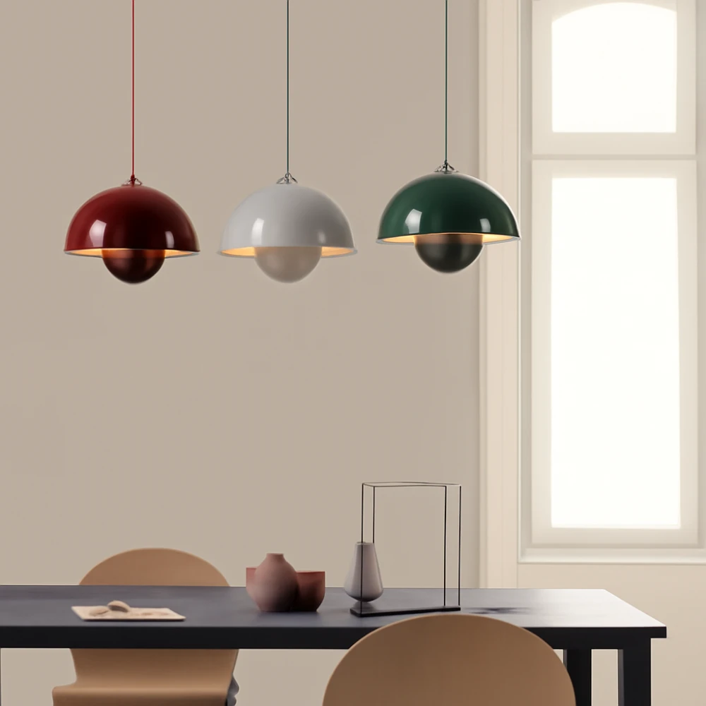 Half-Circle Colourful Chandelier – Modern Scandinavian Ceiling Light for Dining, Living & Office by BowLift