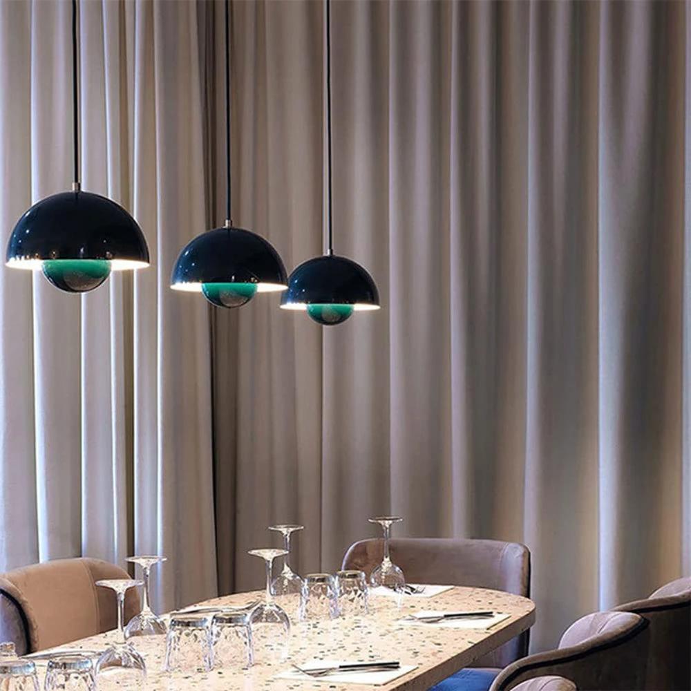 Half-Circle Colourful Chandelier – Modern Scandinavian Ceiling Light for Dining, Living & Office by BowLift