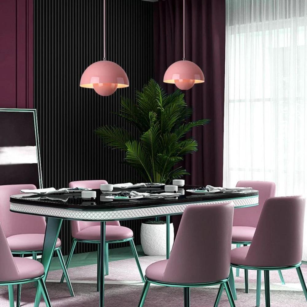 Half-Circle Colourful Chandelier – Modern Scandinavian Ceiling Light for Dining, Living & Office by BowLift