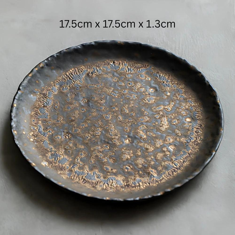Hammer-Divot Inspired Industrial Plate Set by Casa & Beyond