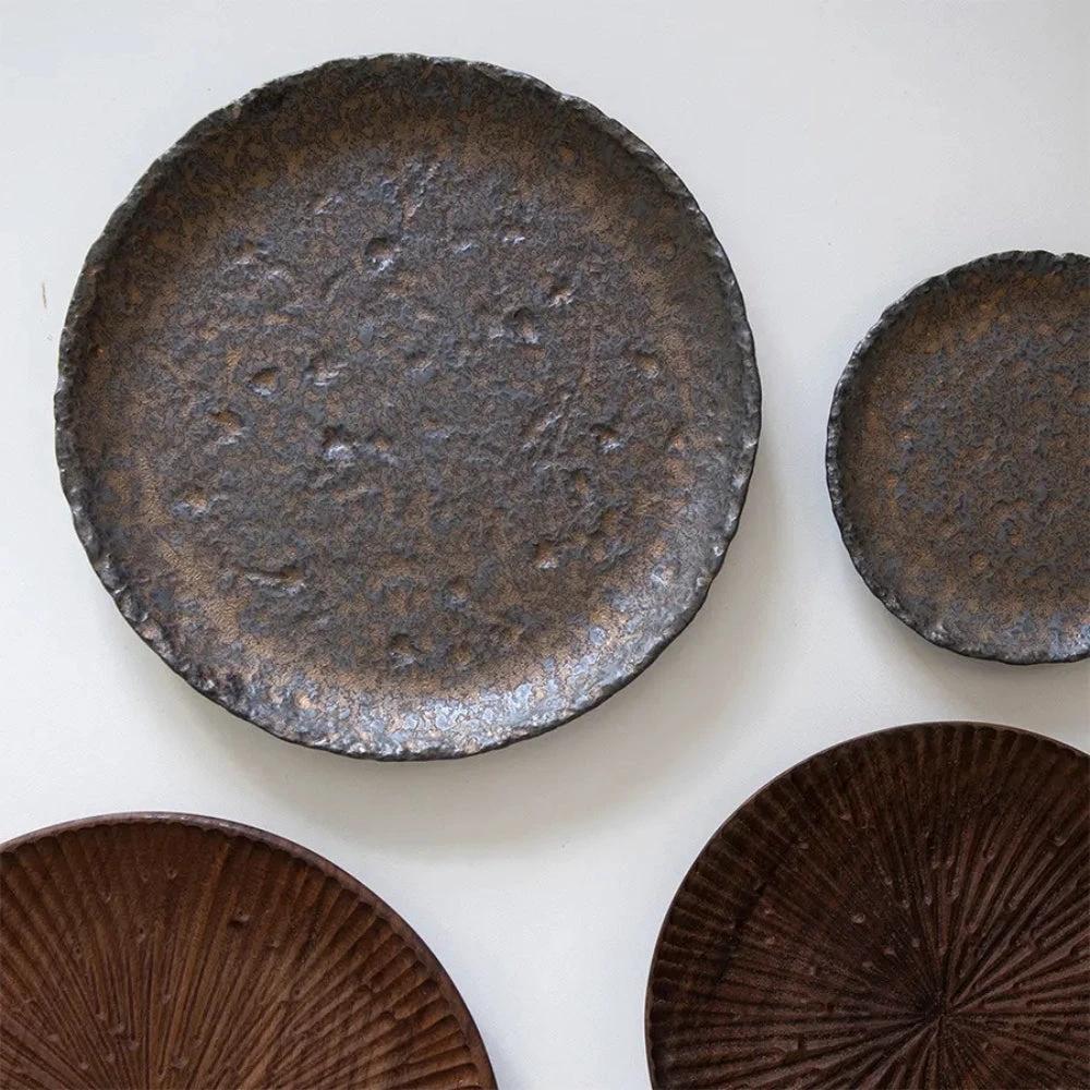 Hammer-Divot Inspired Industrial Plate Set by Casa & Beyond