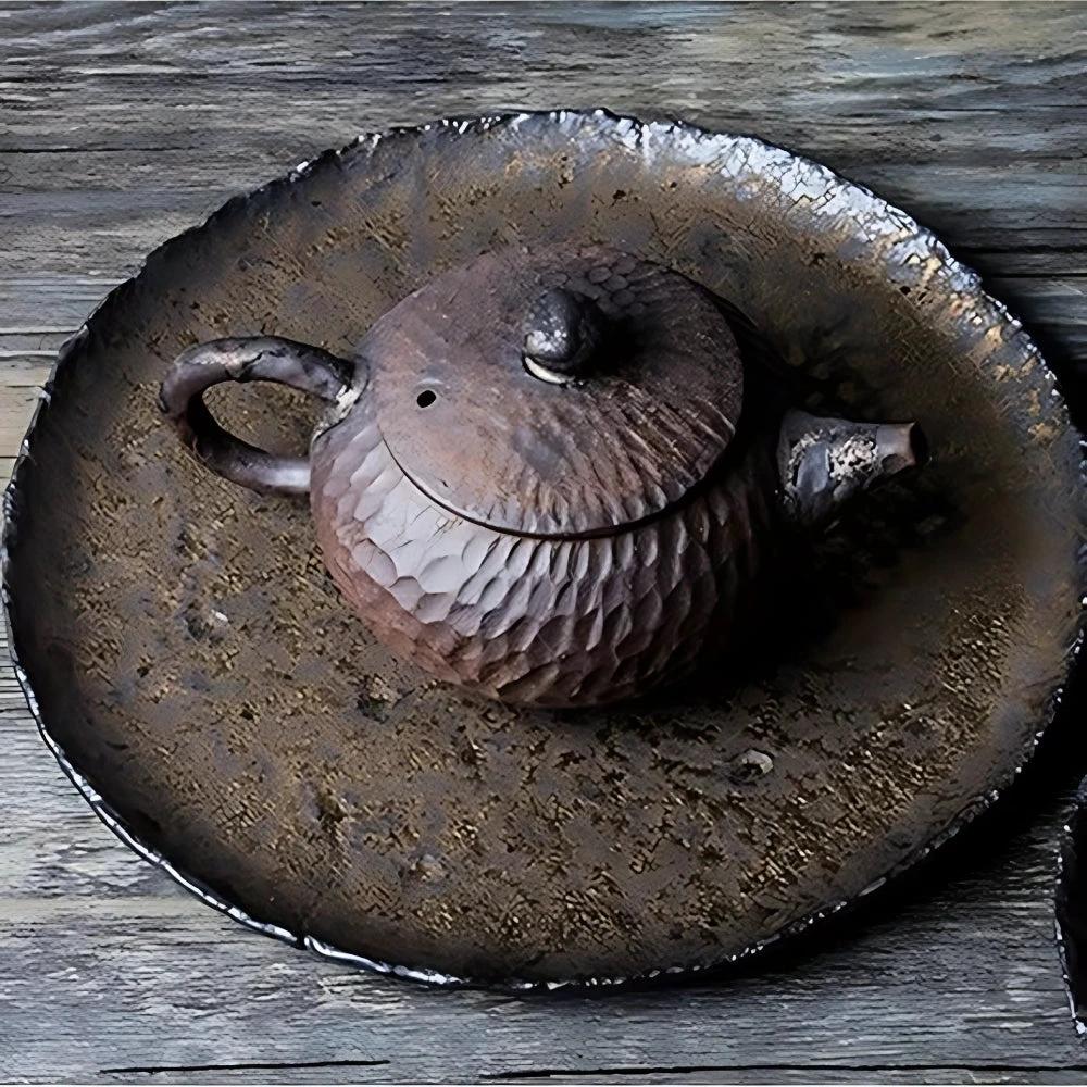 Hammer-Divot Inspired Industrial Plate Set by Casa & Beyond