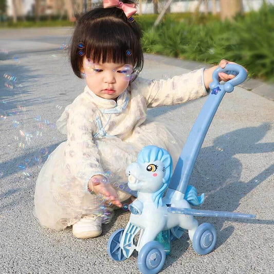 BubblePony | Magical bubble fun - Hand-pushed unicorn bubble machine for children by BowLift