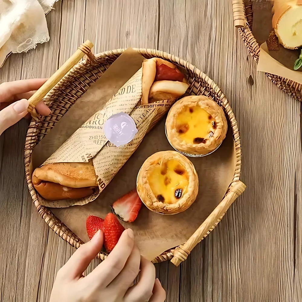 Handcrafted Rattan Serving Tray by Casa & Beyond