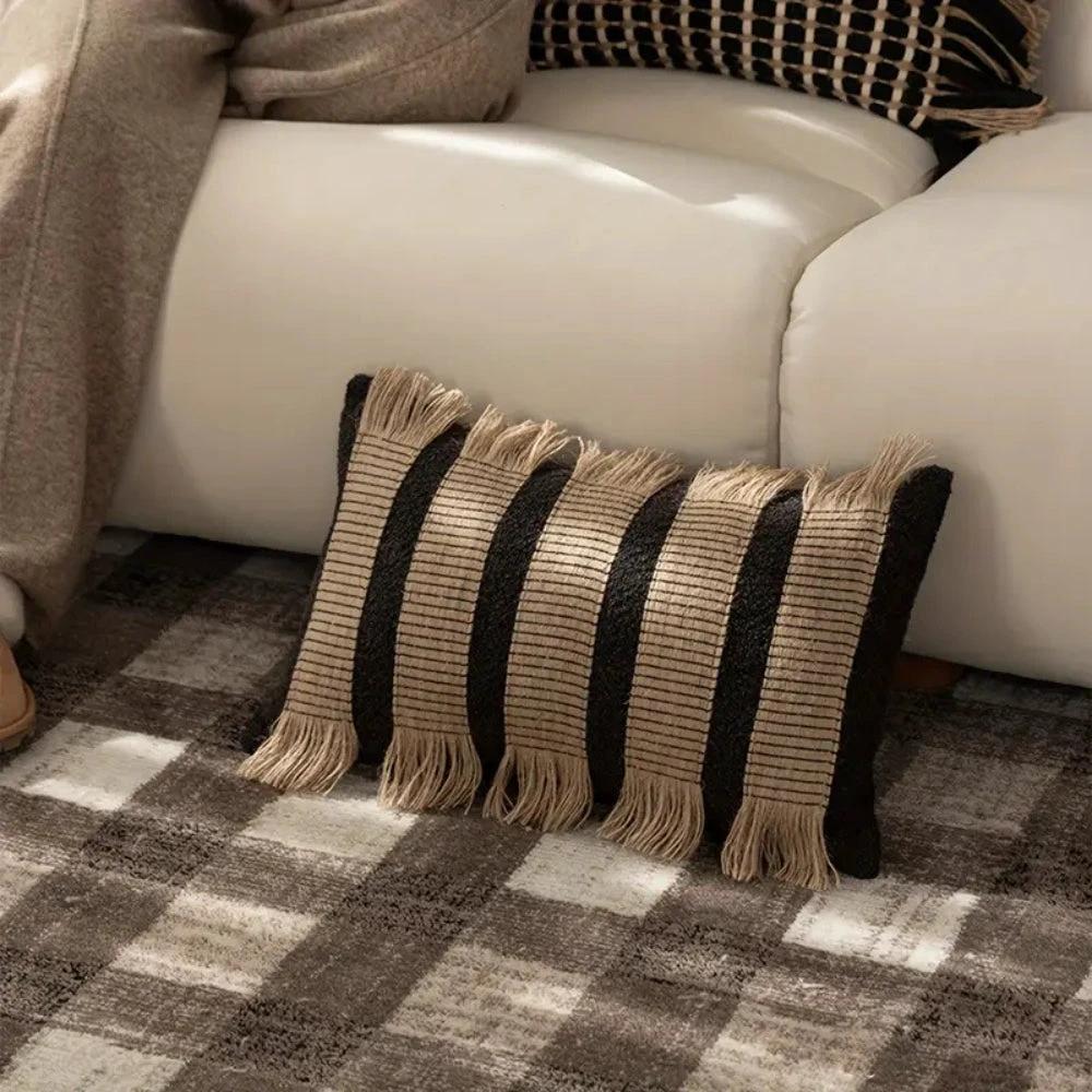 Handwoven Bohemian Stripe Cushion Cover by Casa & Beyond