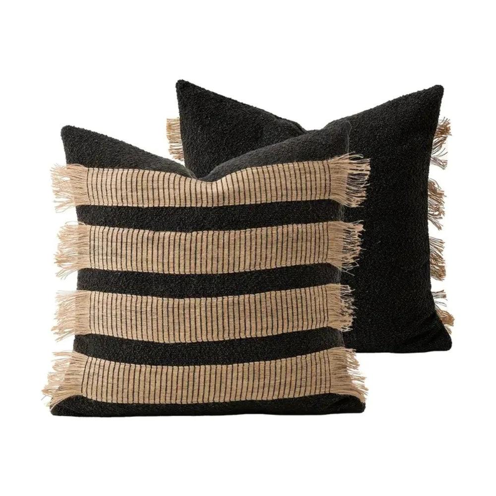 Handwoven Bohemian Stripe Cushion Cover by Casa & Beyond