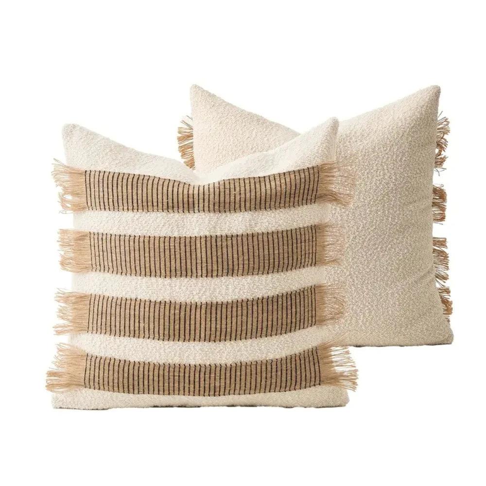 Handwoven Bohemian Stripe Cushion Cover by Casa & Beyond