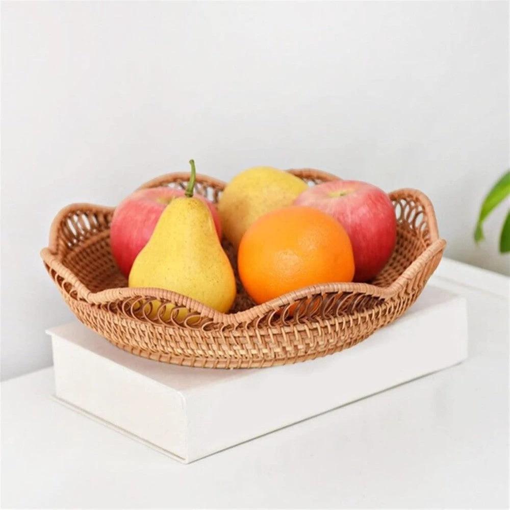 Handwoven Rattan Floral Basket by Casa & Beyond