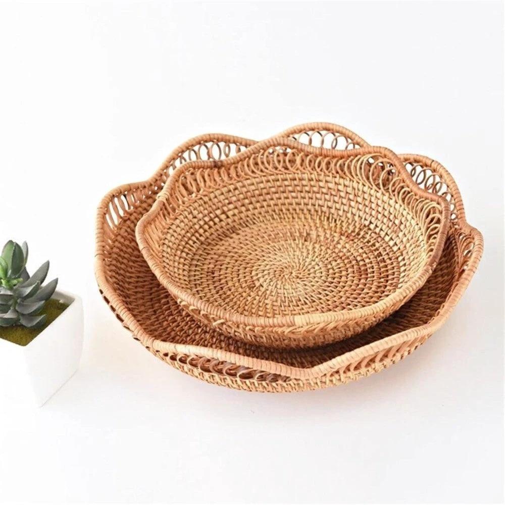 Handwoven Rattan Floral Basket by Casa & Beyond