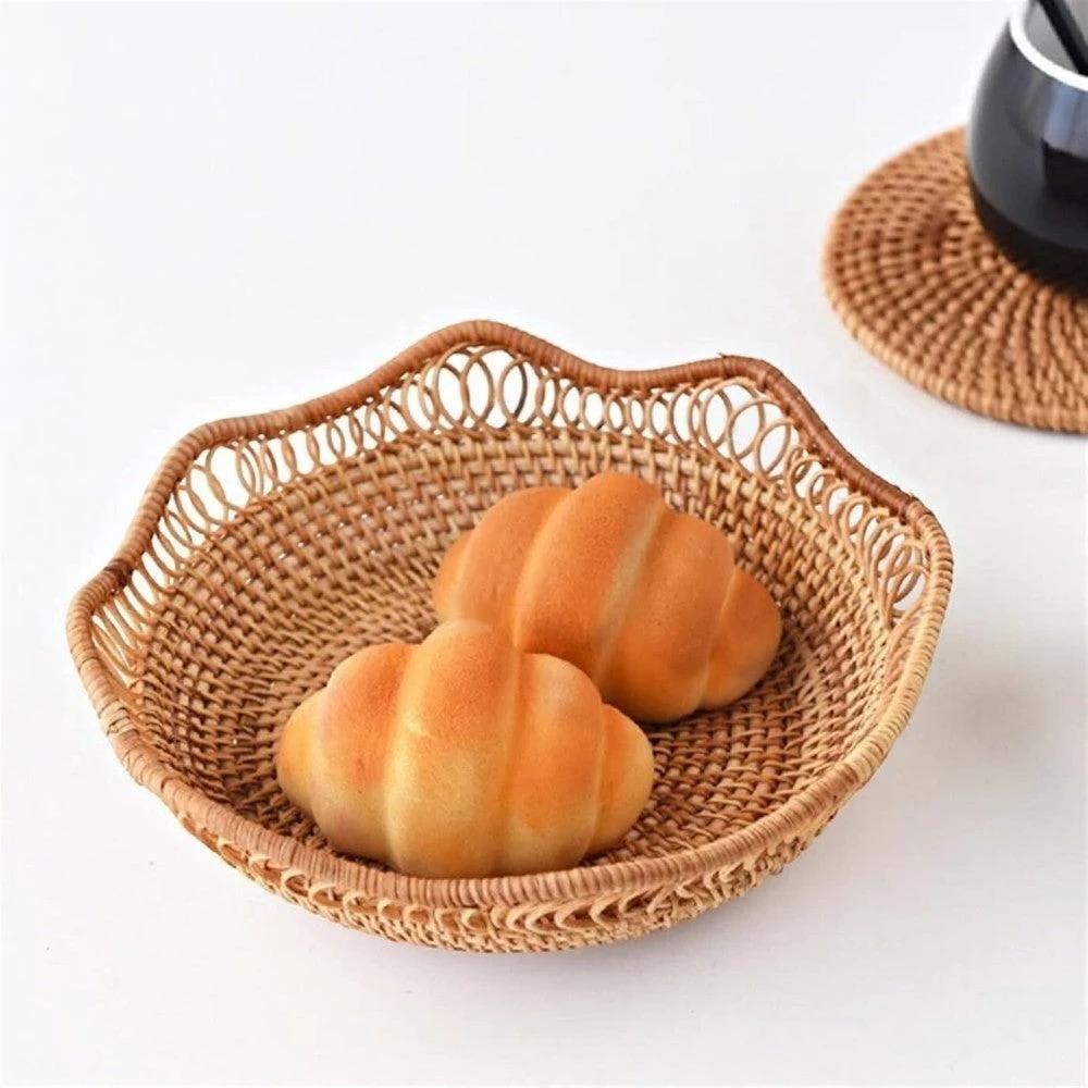 Handwoven Rattan Floral Basket by Casa & Beyond