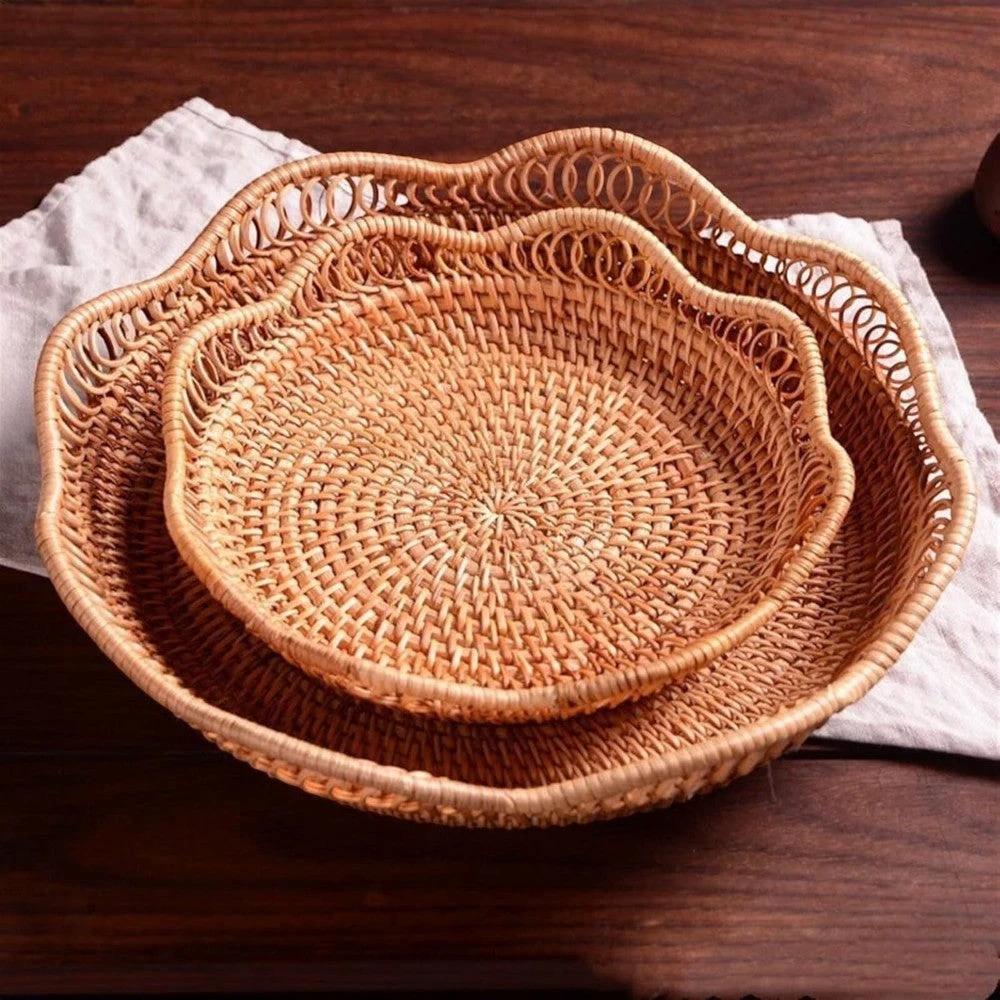 Handwoven Rattan Floral Basket by Casa & Beyond
