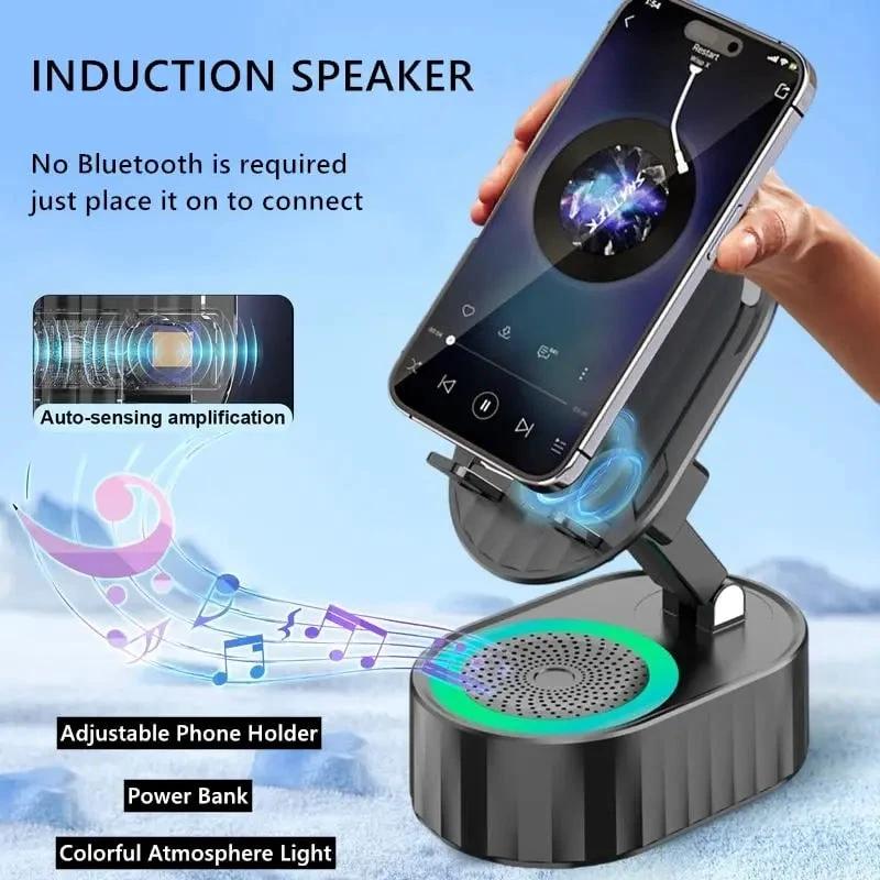 Handy Stand with Induction Speaker & Power Bank by BowLift