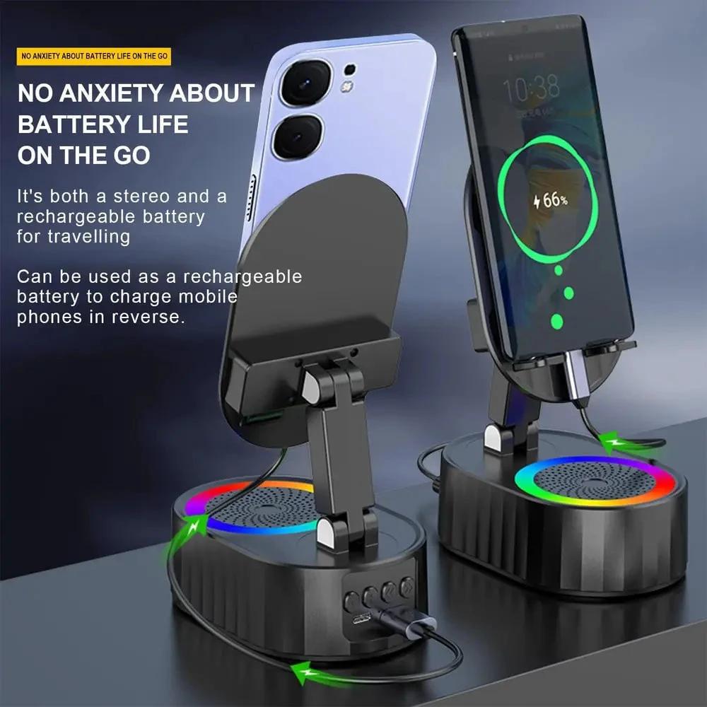 Handy Stand with Induction Speaker & Power Bank by BowLift