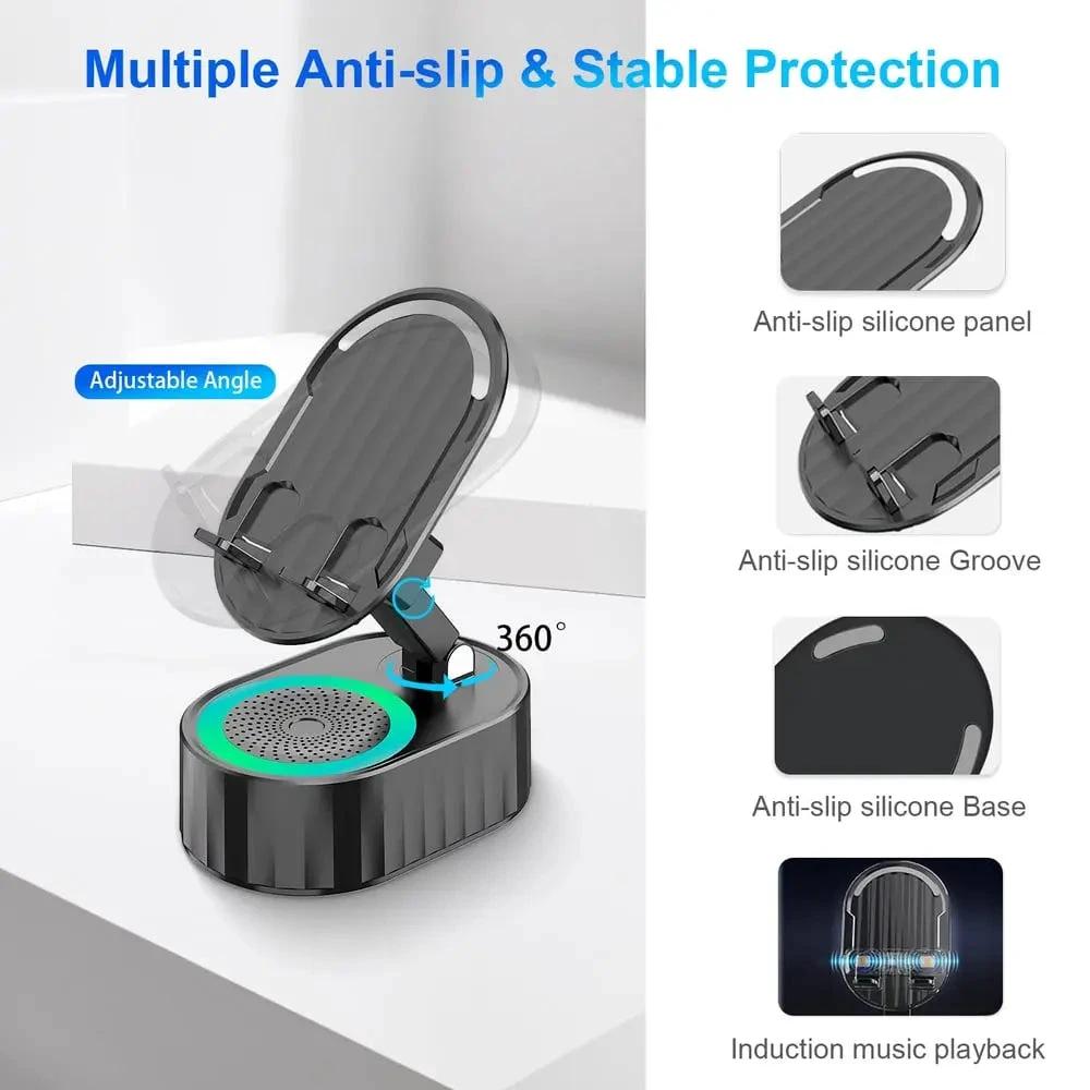 Handy Stand with Induction Speaker & Power Bank by BowLift