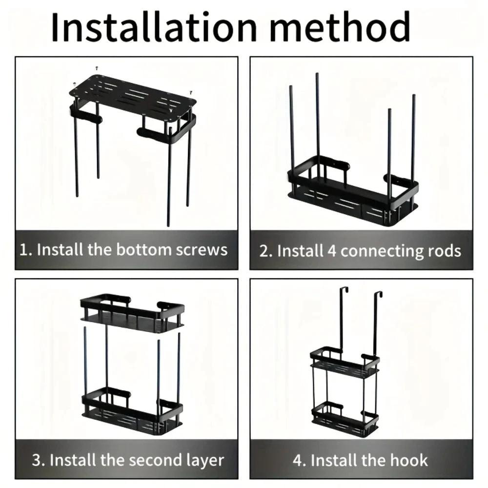 Stainless Steel Bathroom Hanging Caddy Rack by Casa & Beyond