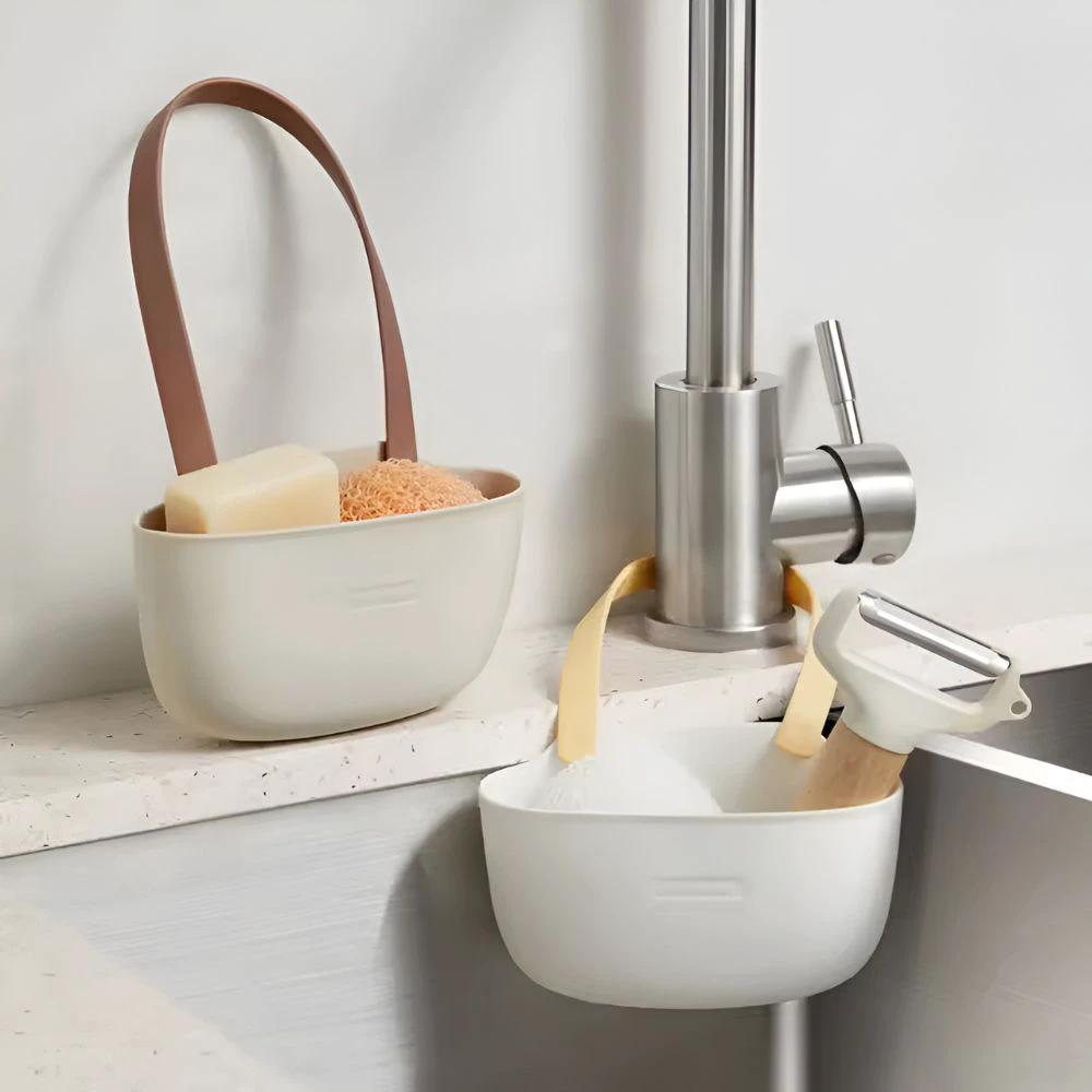 Hanging Silicone Dish Drainer Organizer by Casa & Beyond