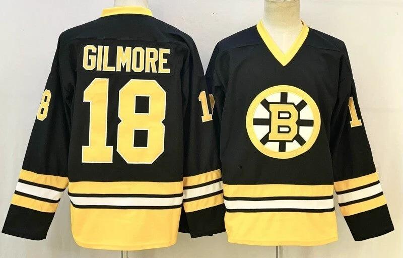 Happy Gilmore Jersey #18 Boston Bruins Premium Stitched Black by Hockey David
