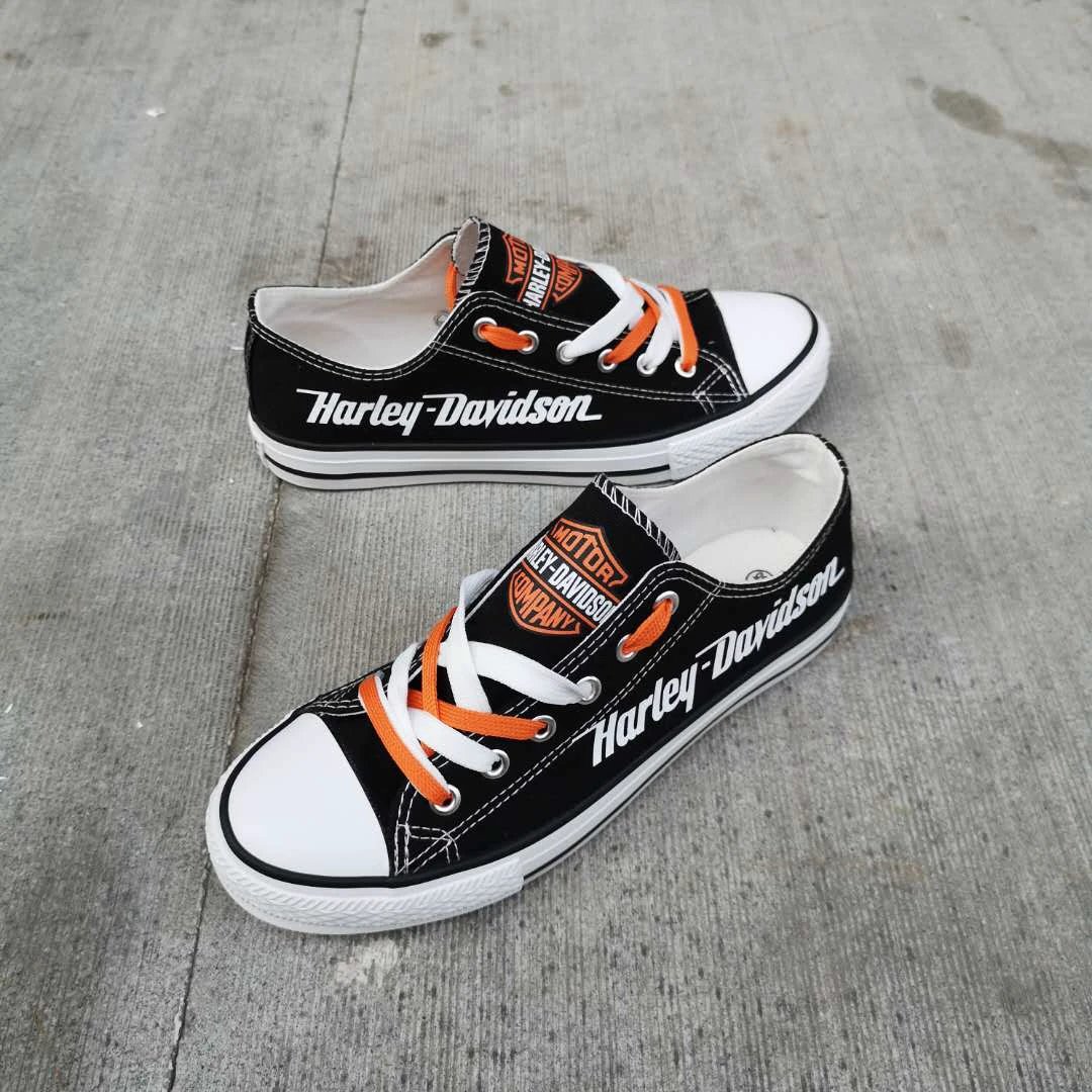 Harley Davidson Canvas Sneakers Shoes For Men Women Fans by Crocs