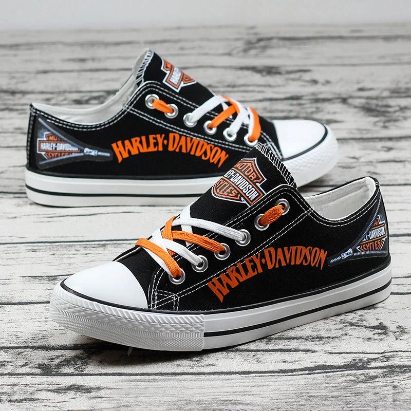 Harley Davidson Canvas Sneakers Shoes For Men Women Fans by Crocs