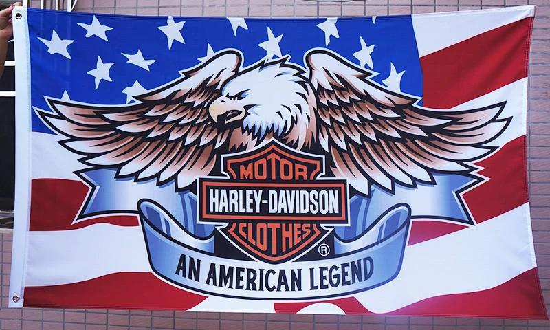 Harley Davidson FLAG HD BANNER LEGENDARY-3x5 motorcycles banner-Harley Flags-harley davids flag by flagsshop