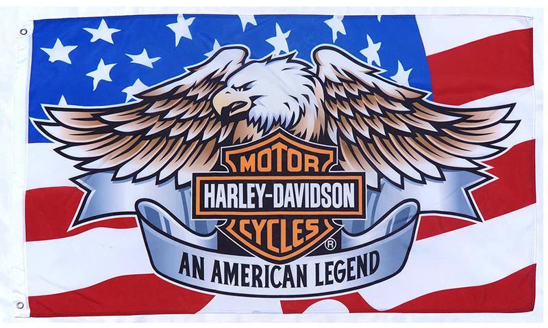 Harley Davidson FLAG HD BANNER LEGENDARY-3x5 motorcycles banner-Harley Flags-harley davids flag by flagsshop